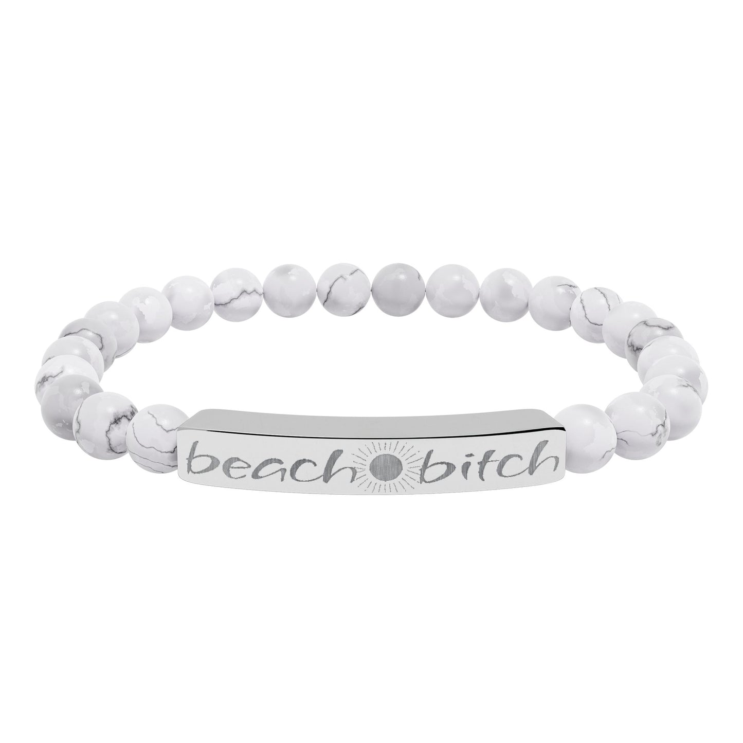 Beach Bitch Natural Stone Bracelet