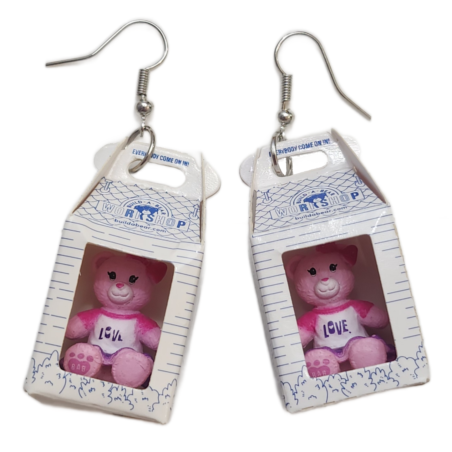 Mini Build-A-Bear Dangle Earrings