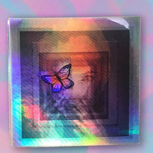 Go Ask Alice Holographic Square Sticker - Chromatic Moonbeam Clothing