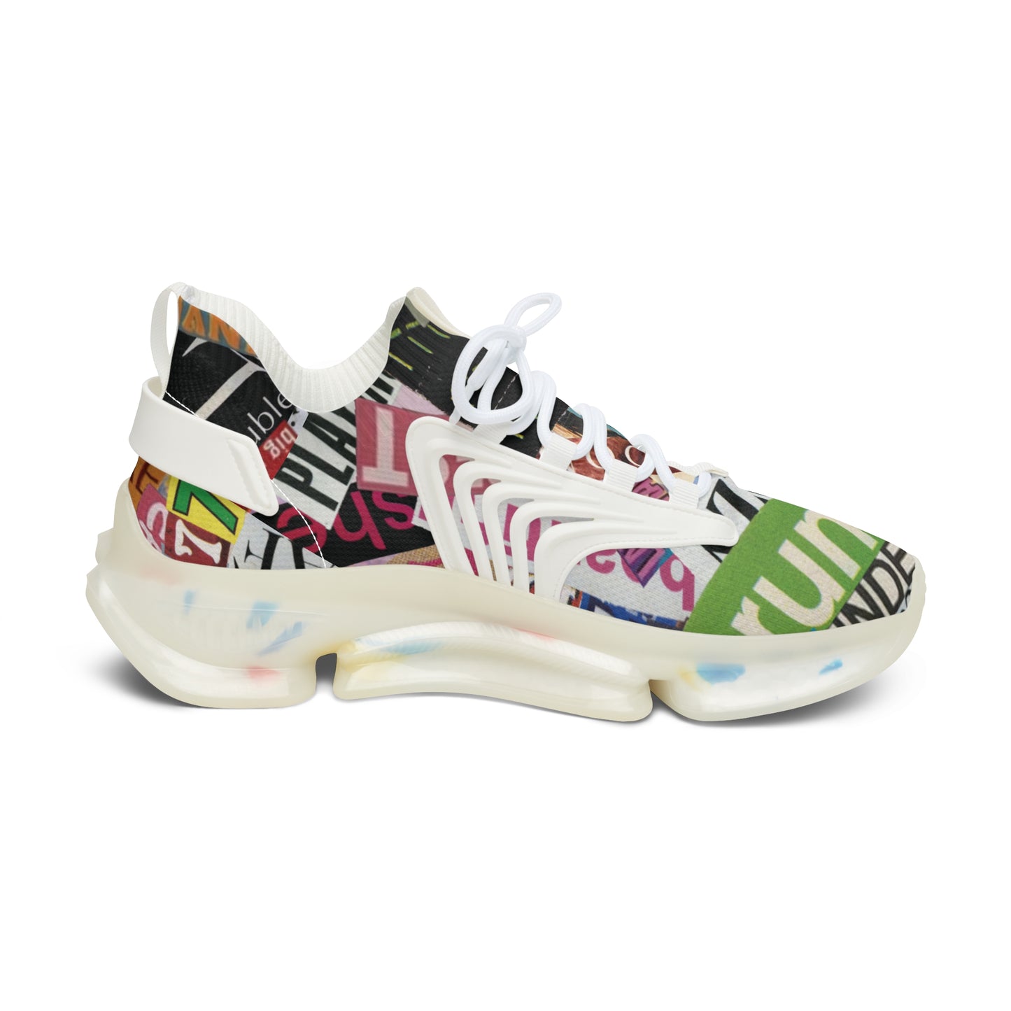 Cutthroat Collage Women's Mesh Sneakers