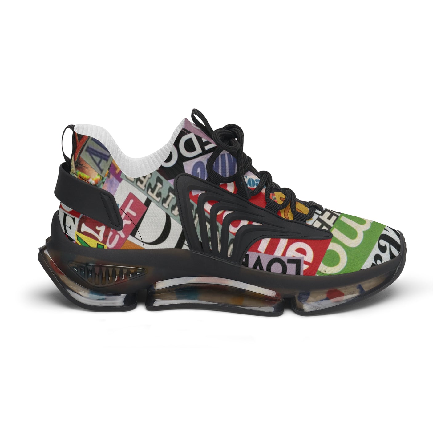 Cutthroat Collage Women's Mesh Sneakers