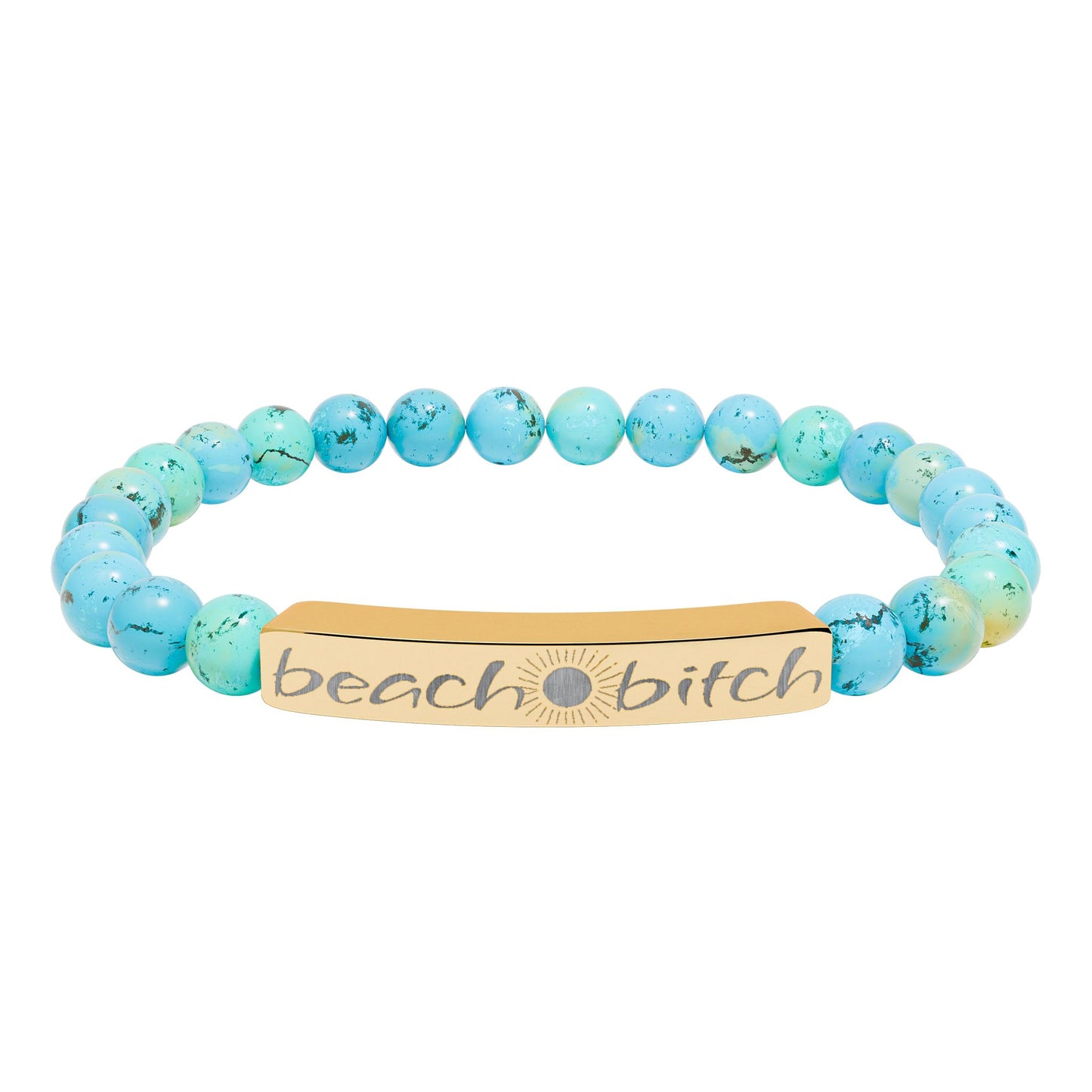 Beach Bitch Natural Stone Bracelet