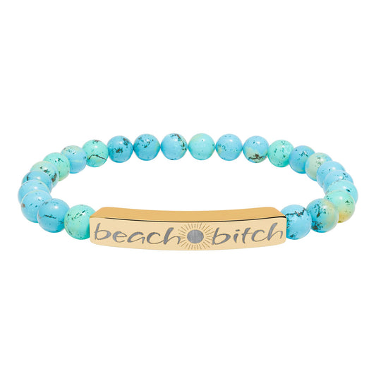 Beach Bitch Natural Stone Bracelet