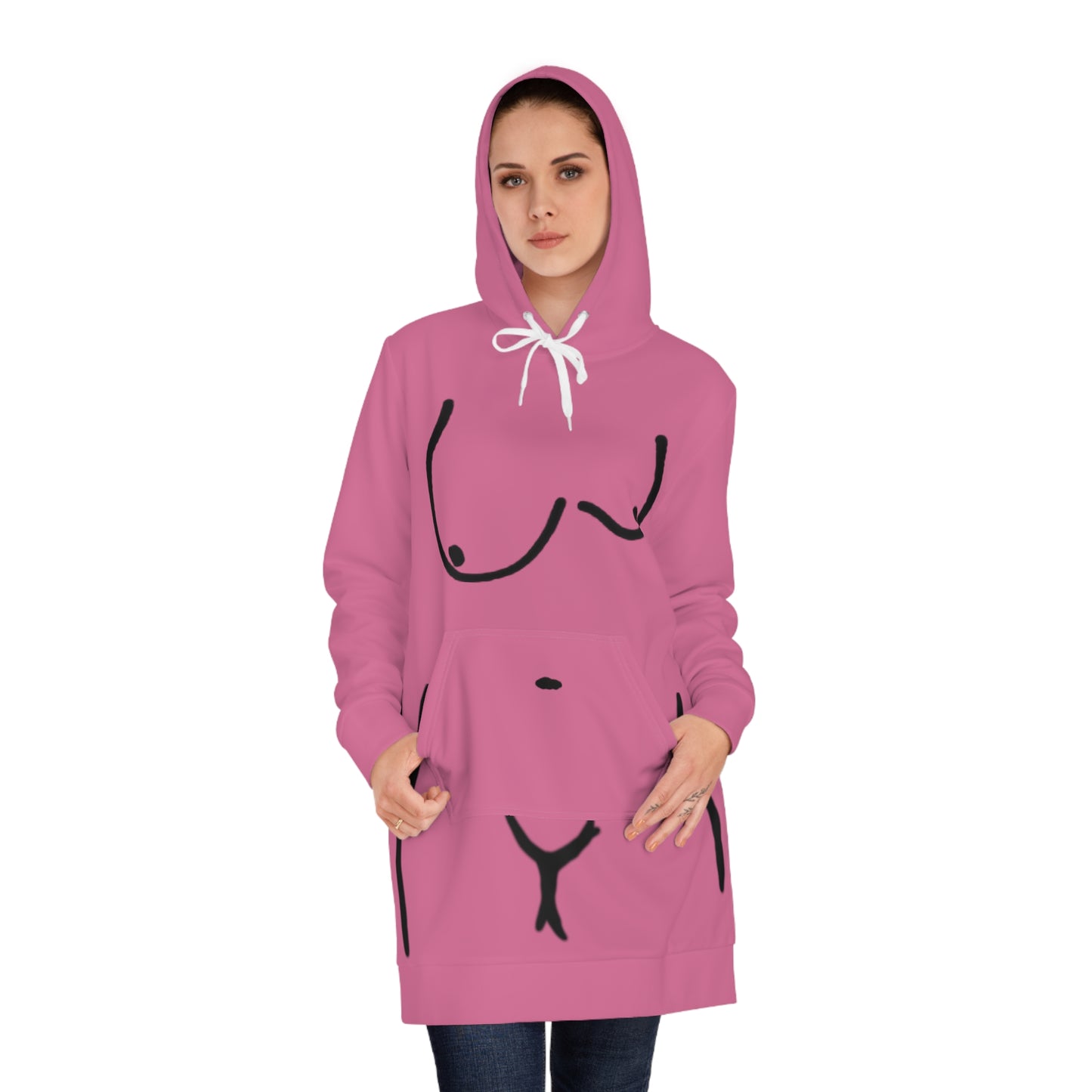 Sexy Alien Hoodie Dress (Pink)
