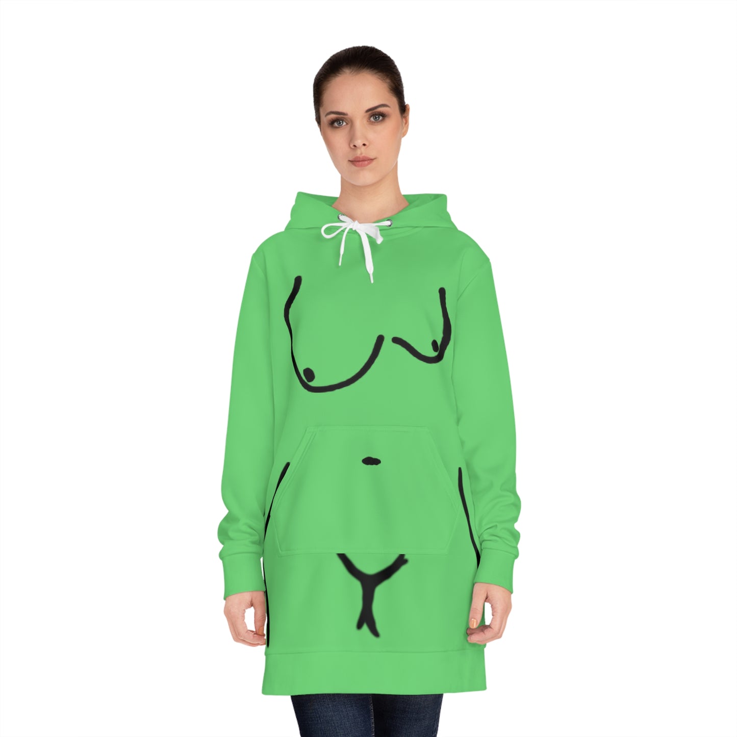 Sexy Alien Hoodie Dress (Green)