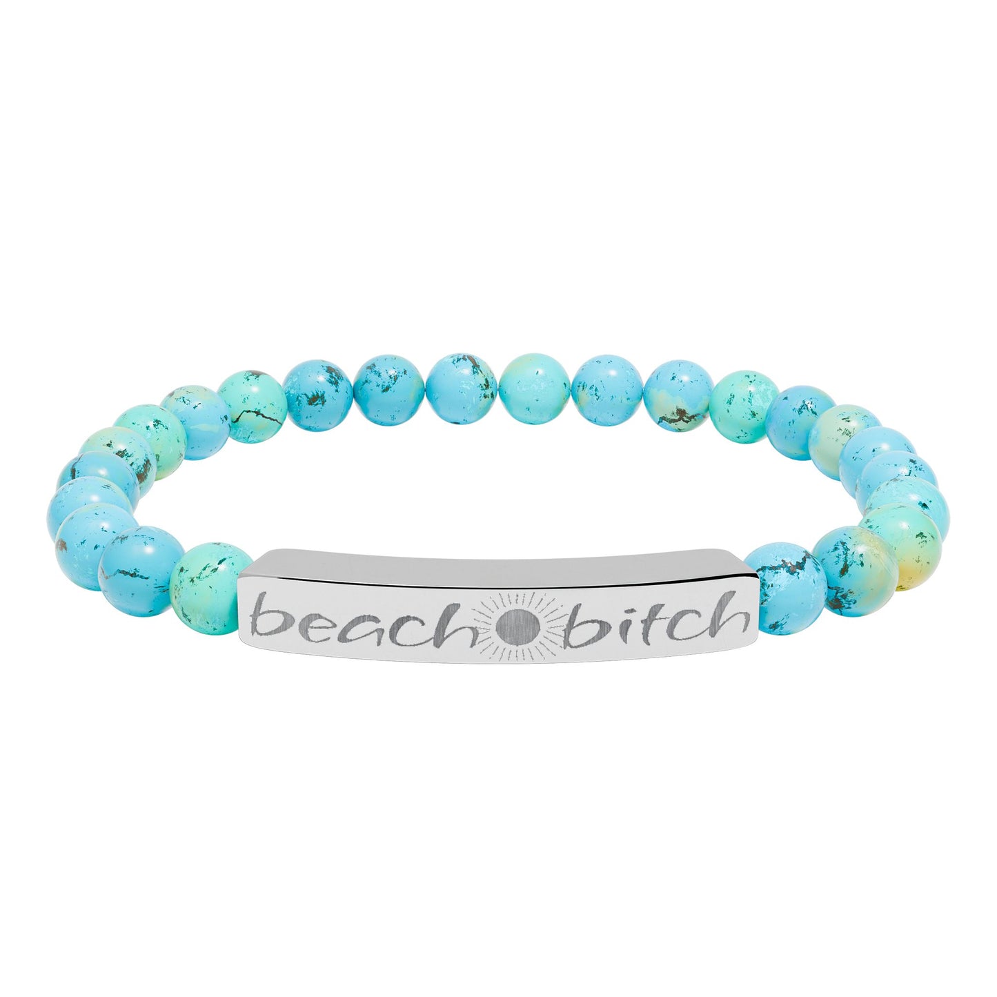Beach Bitch Natural Stone Bracelet