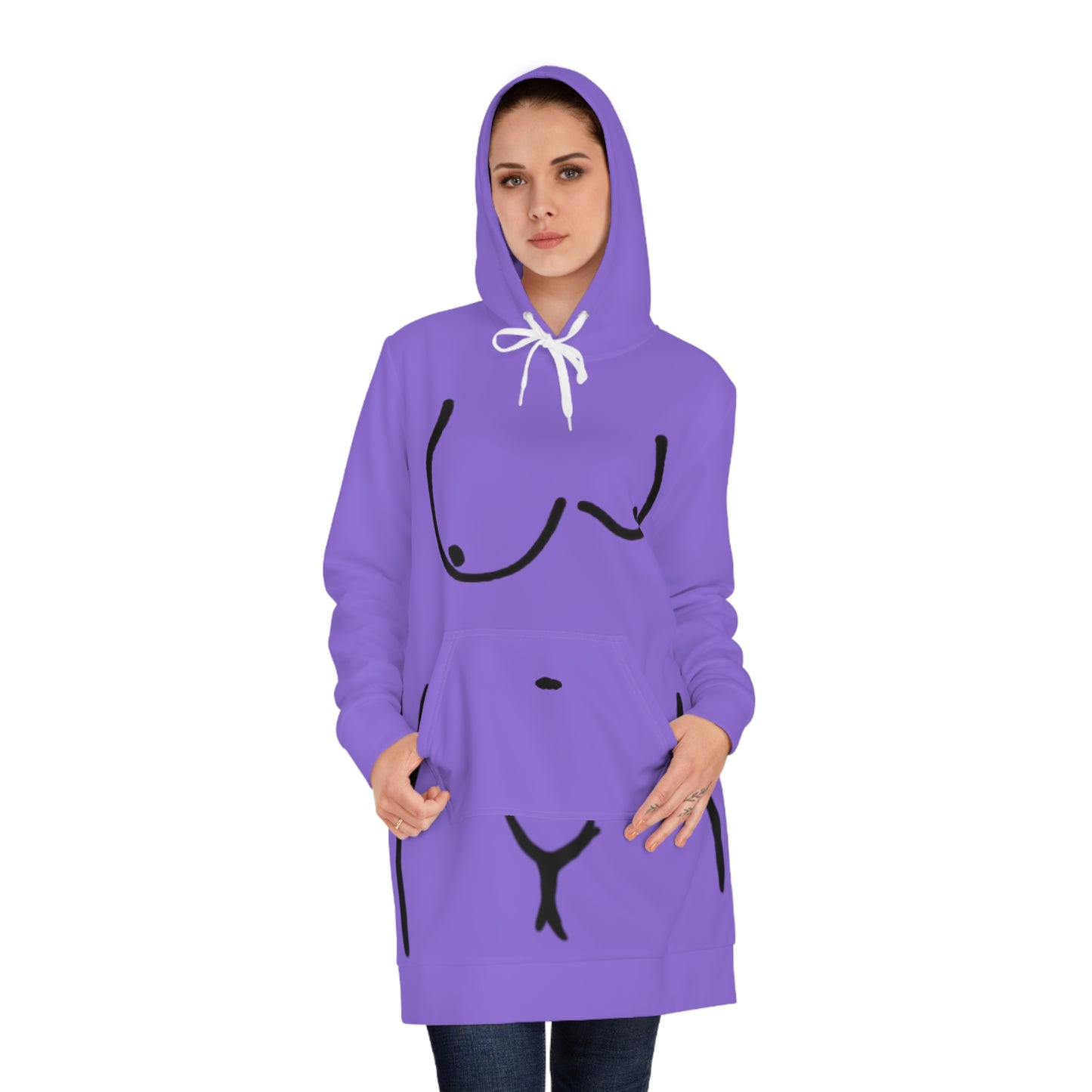 Sexy Alien Hoodie Dress (Purple)