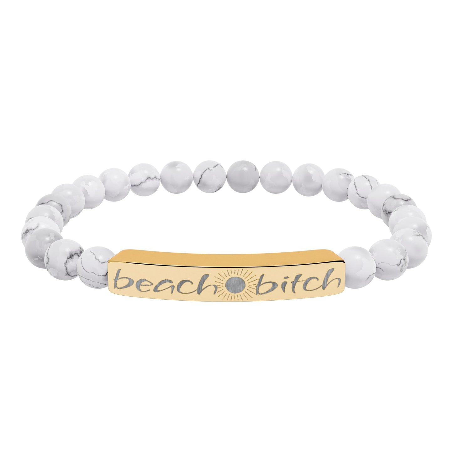 Beach Bitch Natural Stone Bracelet