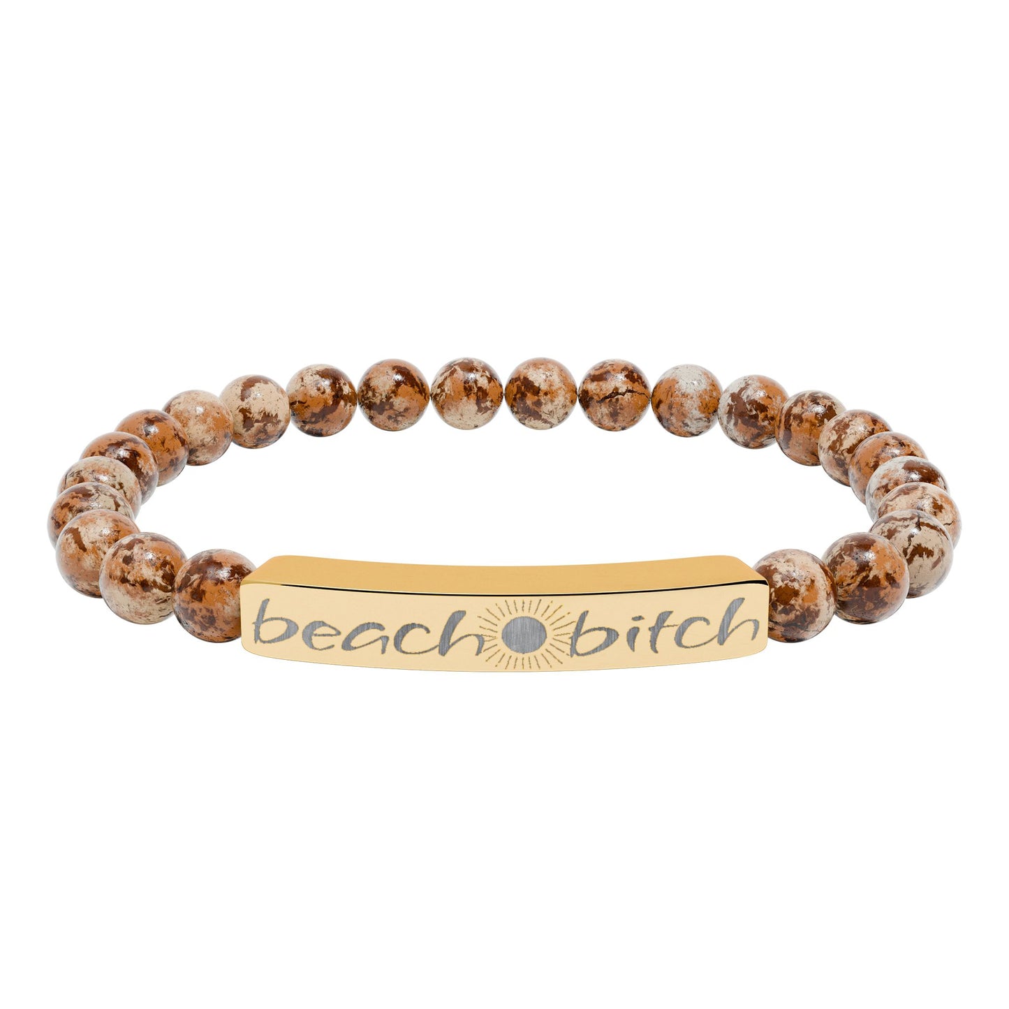 Beach Bitch Natural Stone Bracelet