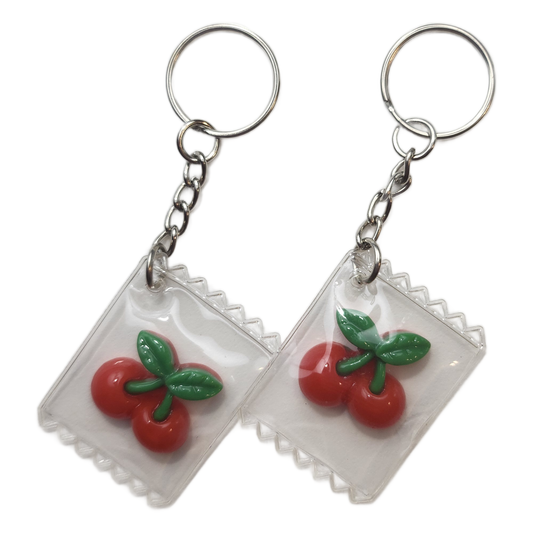 Cherry Twins Keychain Set