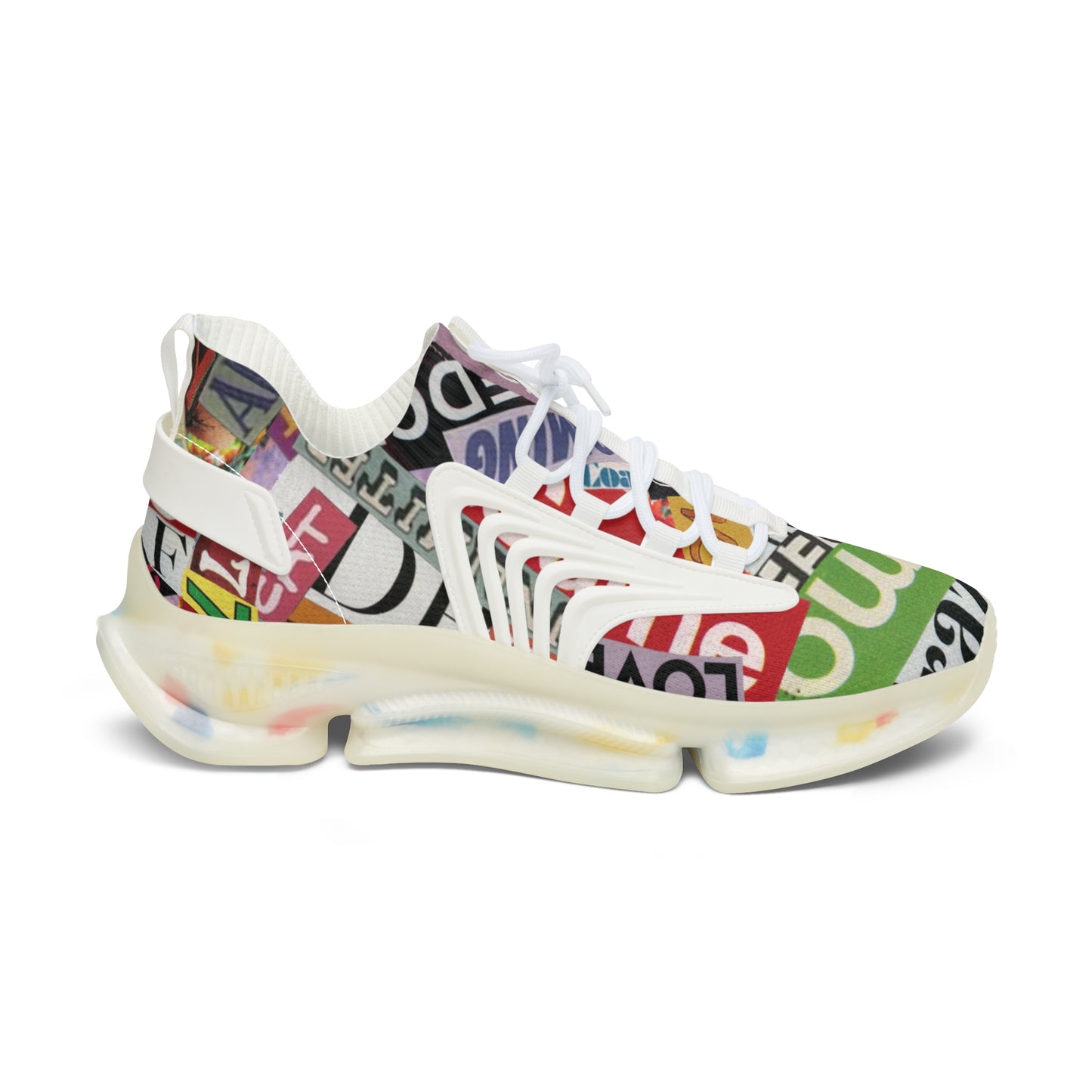 Cutthroat Collage Women's Mesh Sneakers