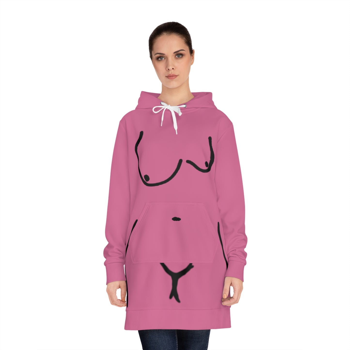 Sexy Alien Hoodie Dress (Pink)