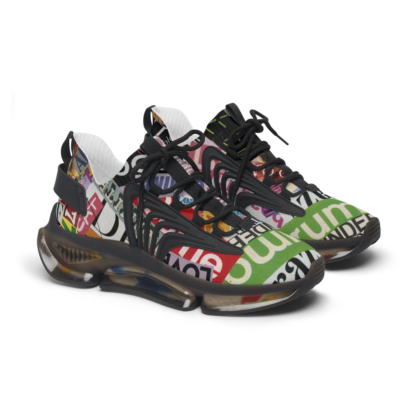 Cutthroat Collage Women's Mesh Sneakers