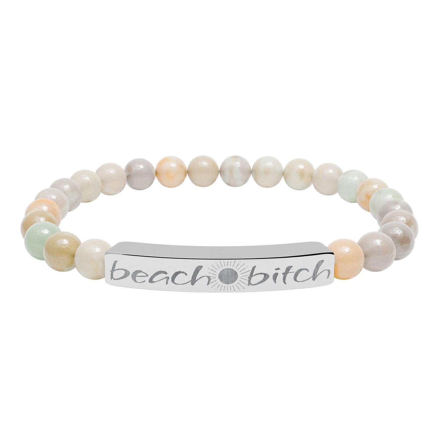 Beach Bitch Natural Stone Bracelet