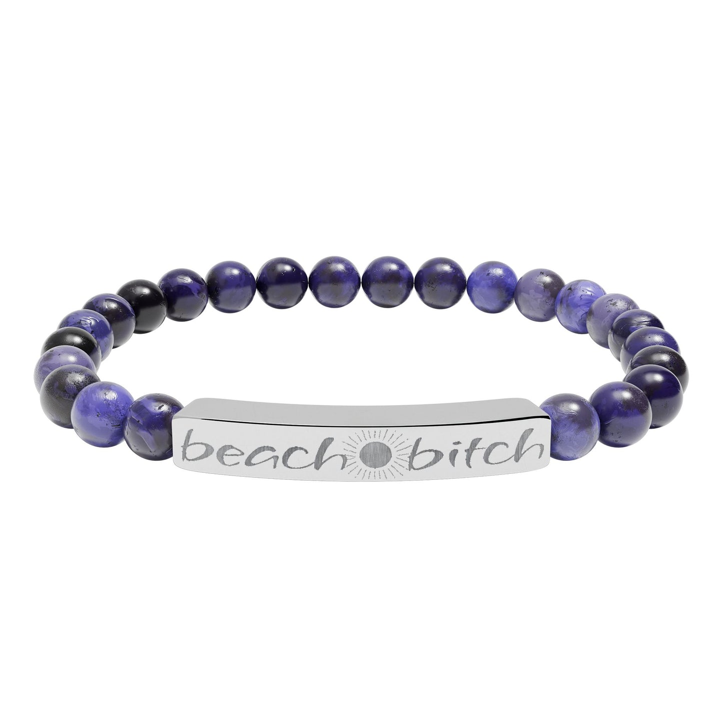 Beach Bitch Natural Stone Bracelet