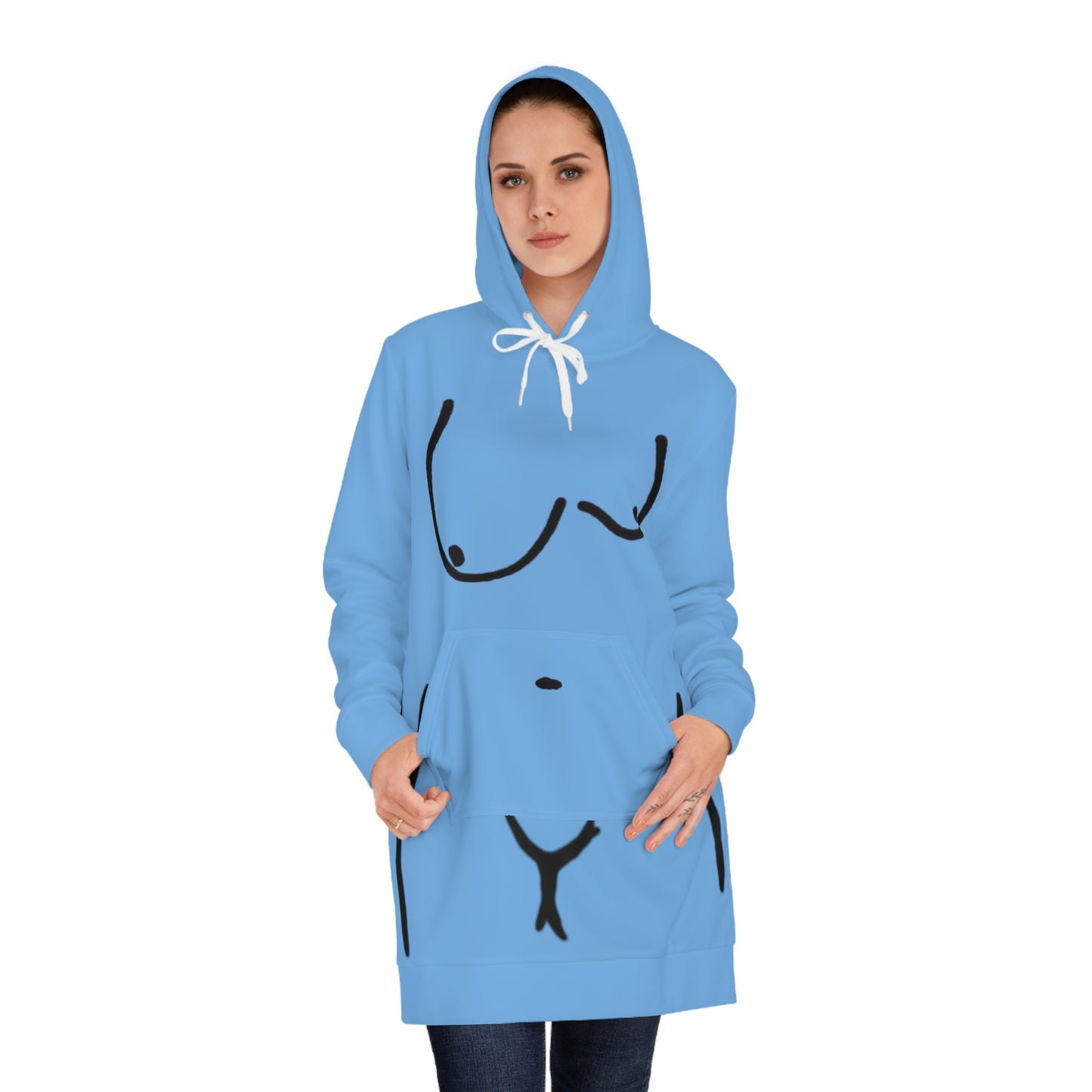 Sexy Alien Hoodie Dress (Blue)