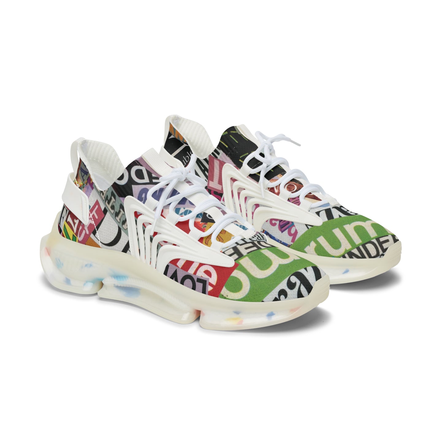 Cutthroat Collage Women's Mesh Sneakers