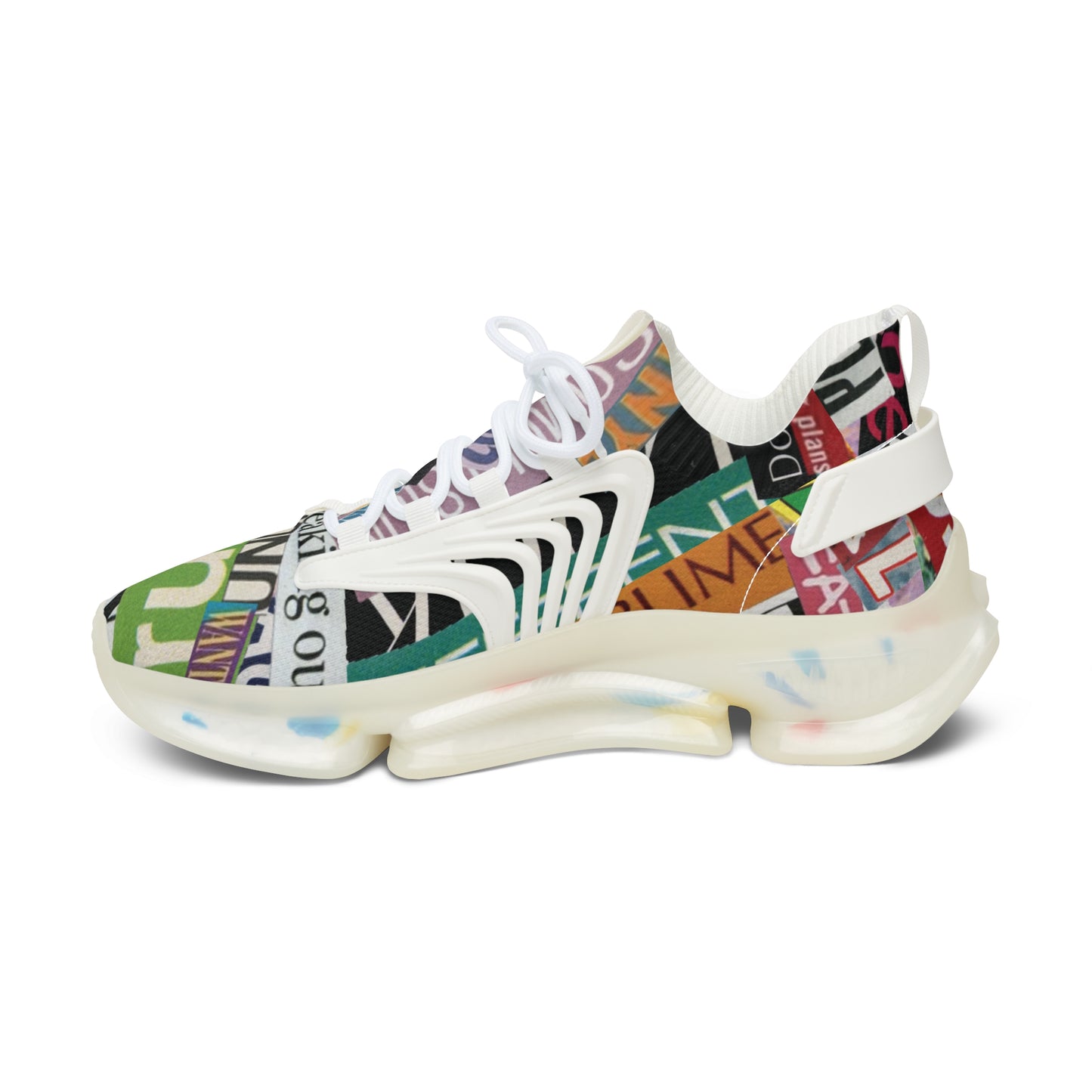 Cutthroat Collage Women's Mesh Sneakers