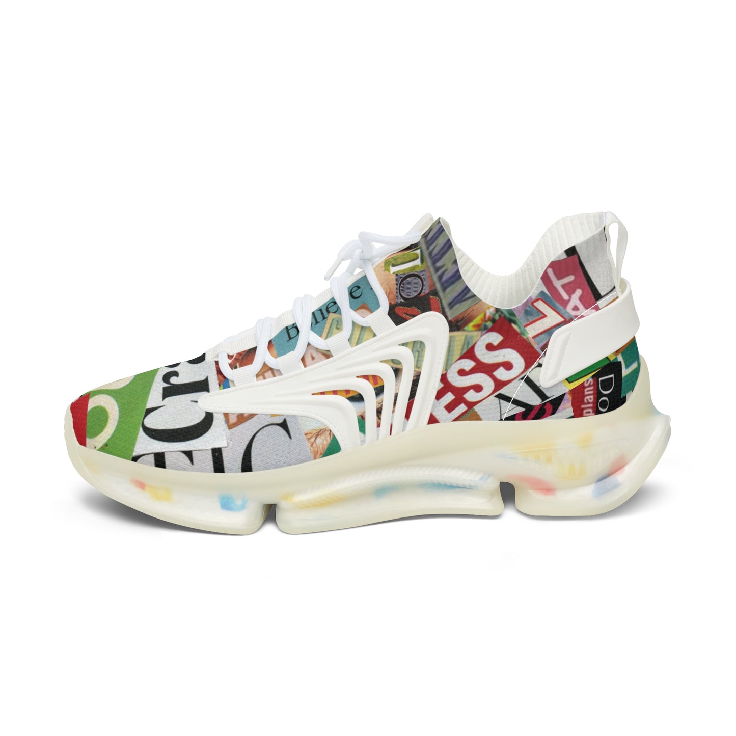 Cutthroat Collage Women's Mesh Sneakers