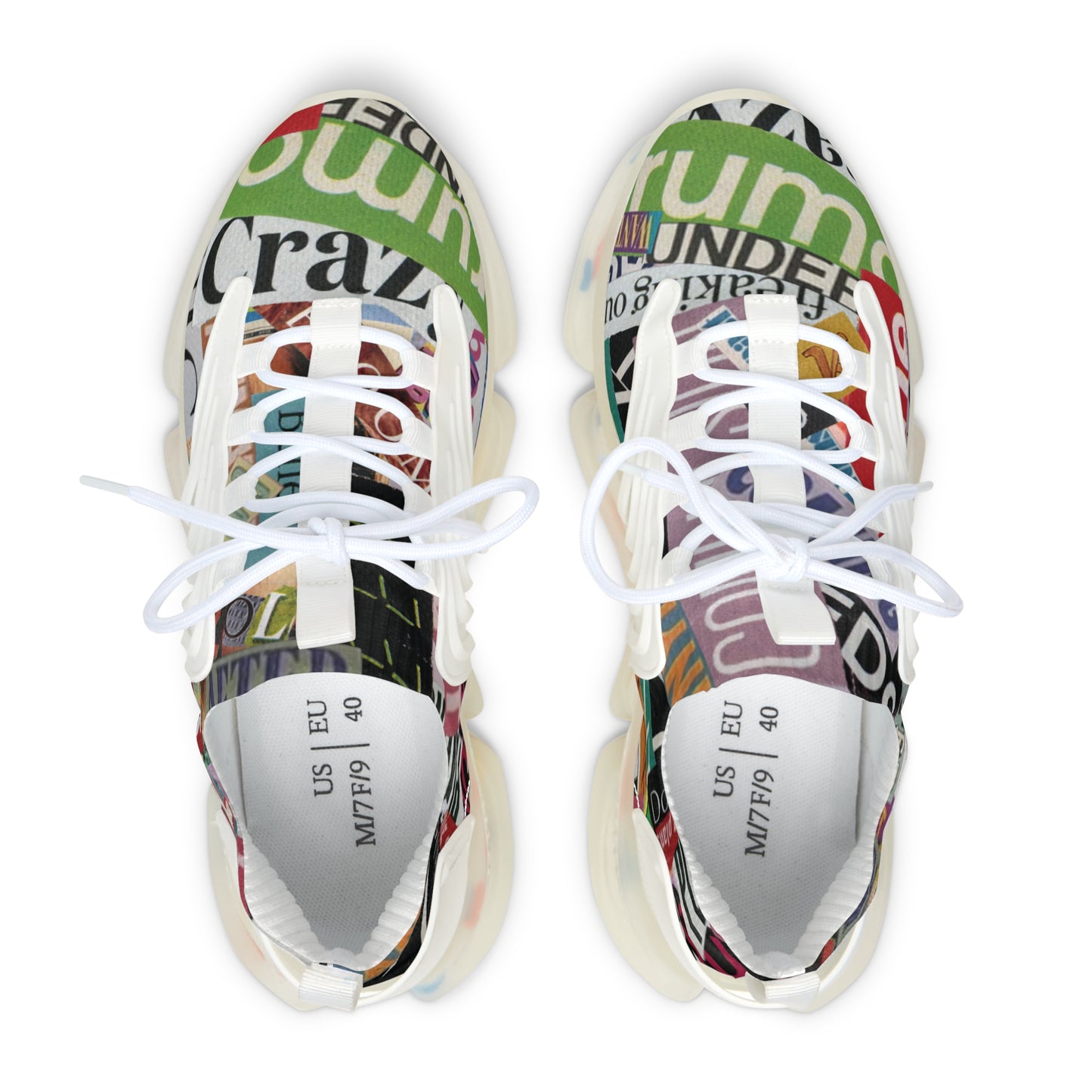 Cutthroat Collage Women's Mesh Sneakers