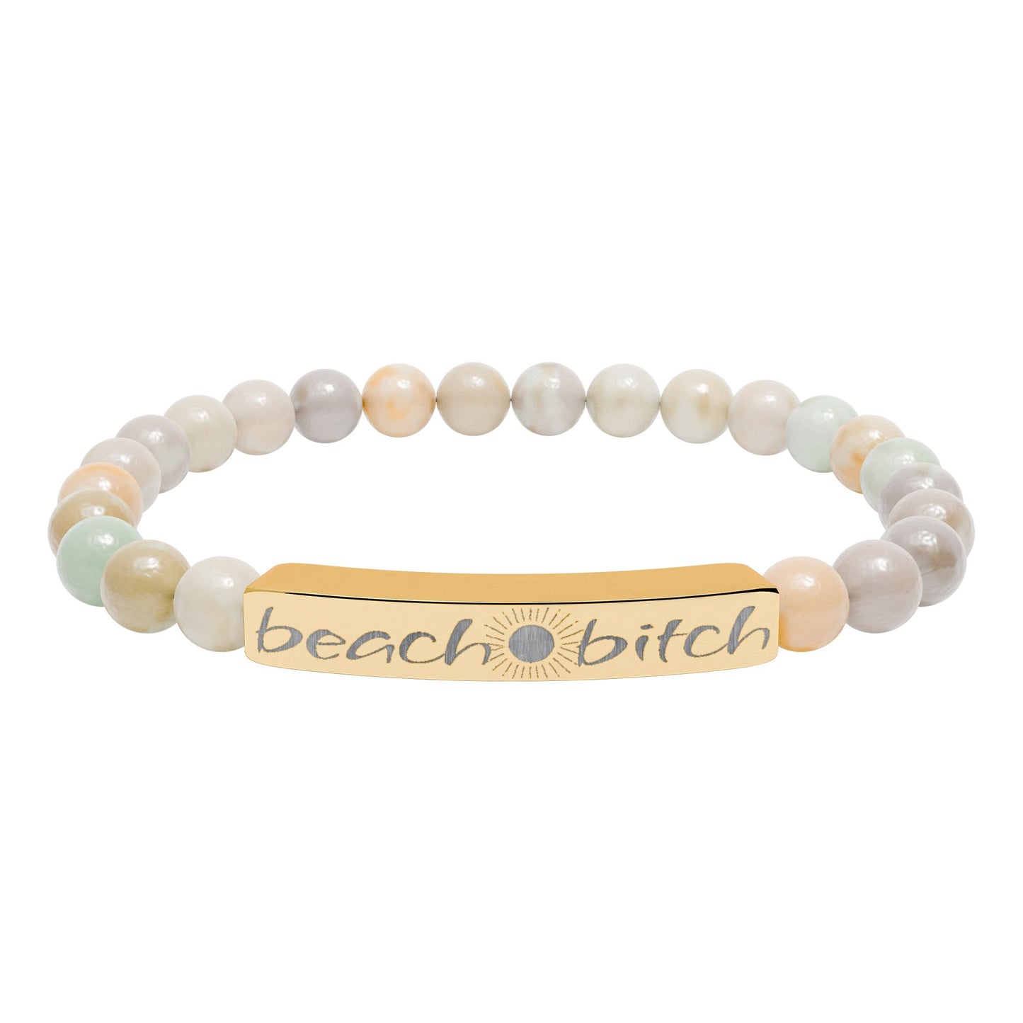 Beach Bitch Natural Stone Bracelet